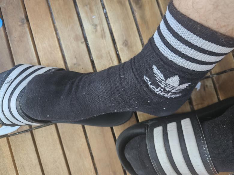 Getragene Socken