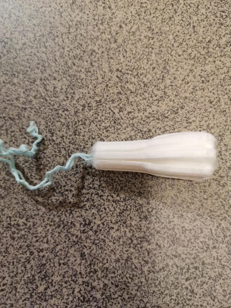 Getragener Tampon
