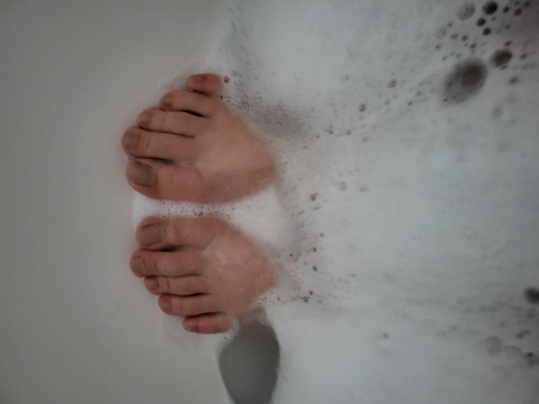 Socken getragen