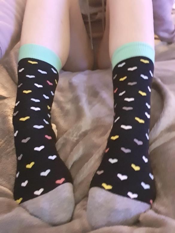 Socken mit Herzchen-Muster 💚