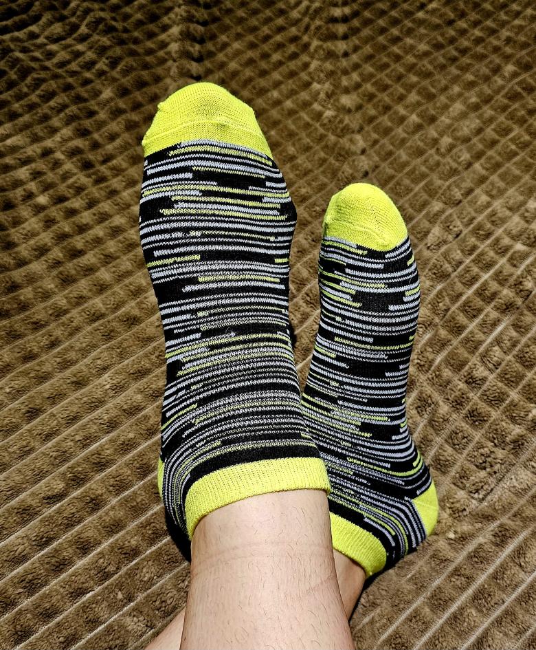 Auf Wunsch getragene Socken