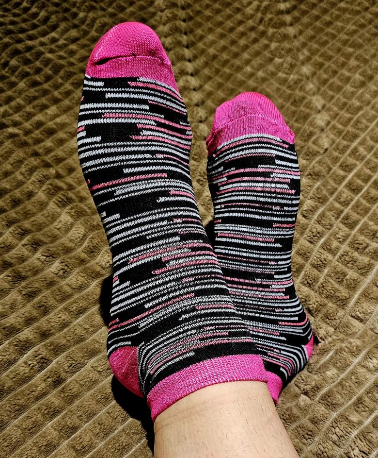 Auf Wunsch getragene Socken