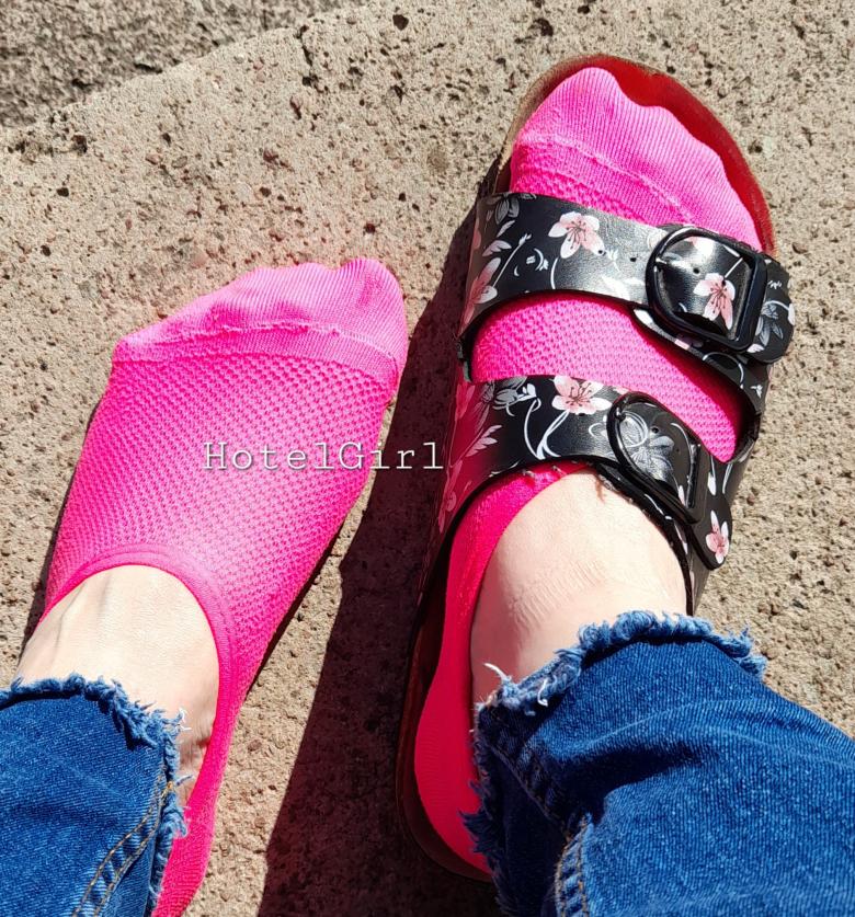 Meshsocken pink
