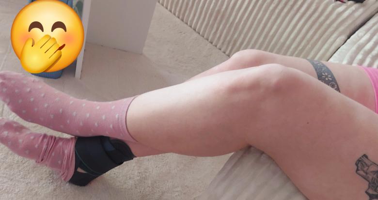 Rosa Herz Socken