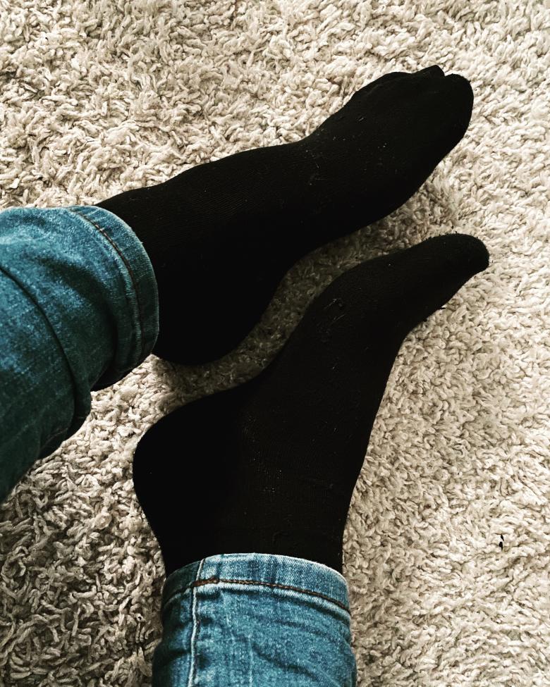 getragene Socken