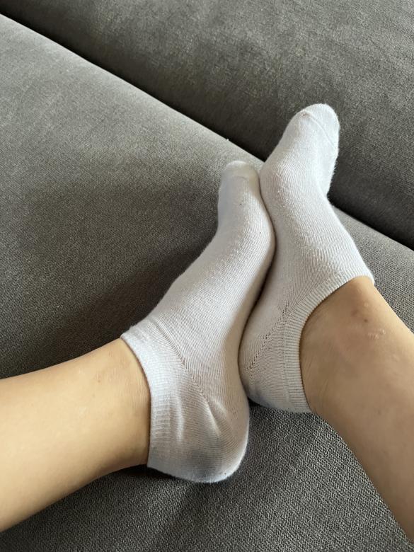 Socken auf der Arbeit getragen