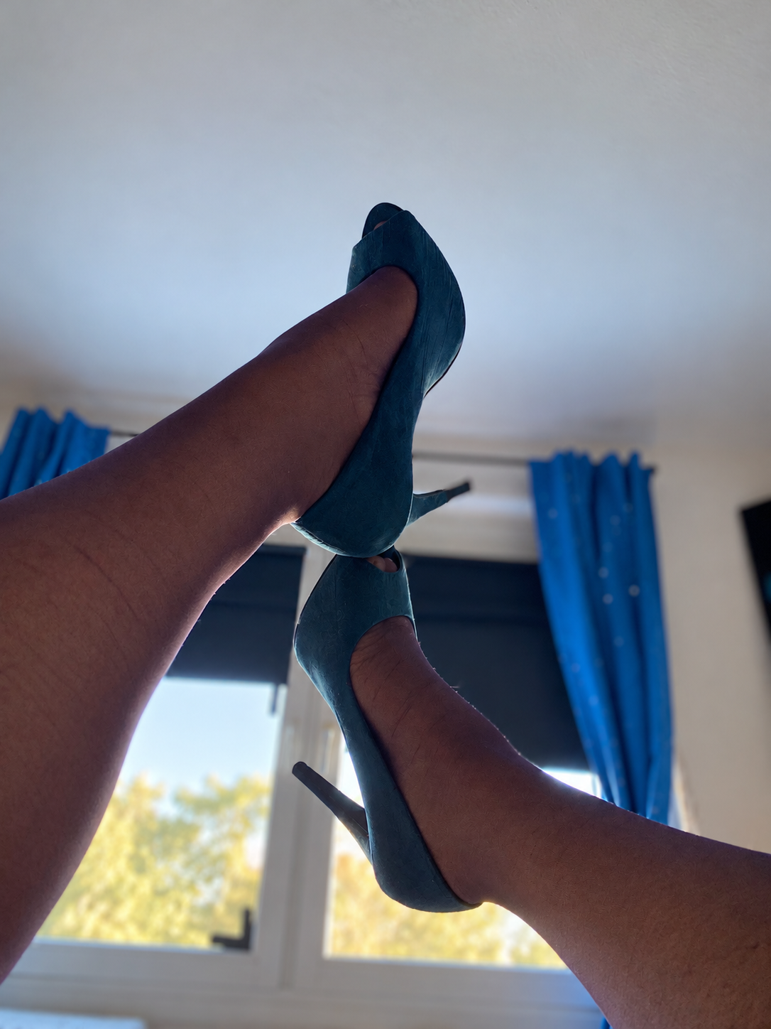Elegante blaue High Heels