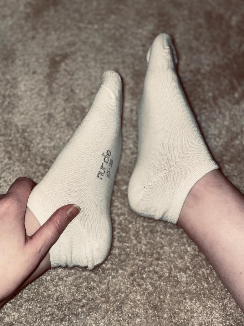 Weiße Sneaker Socken