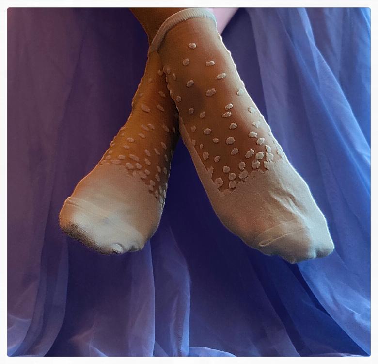 Süße transparente Socken