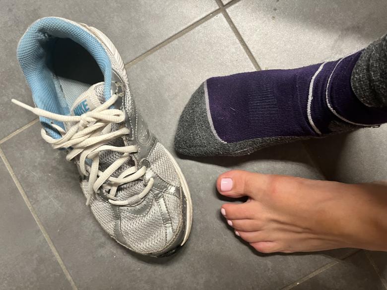 Sportsocken Badminton nass