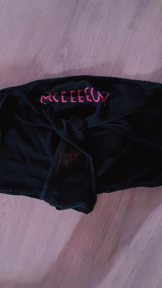 Getragener Katzen-Slip