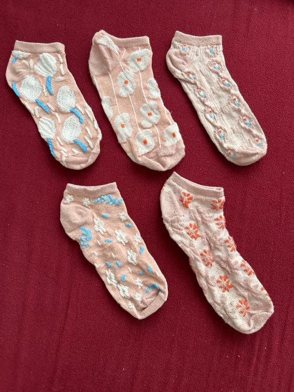 Getragene Sneaker Socken