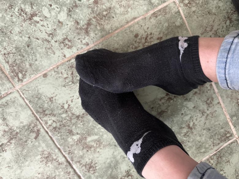 Getragene Socken